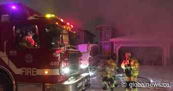 Fire crews battle blaze in southeast Edmonton amid frigid temperatures