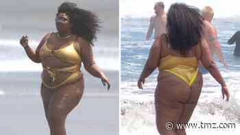 Lizzo Rocks Strappy Gold Swimsuit on Heels of Jillian Michaels Remarks