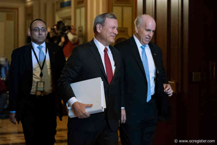 Chief justice swears in Senate for Trump impeachment trial