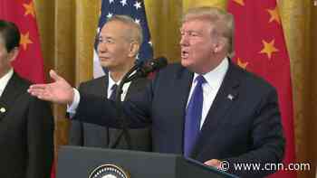 Trump goes off script during ceremony