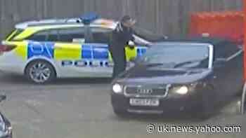 Police chase after motorist spotted asleep at petrol station