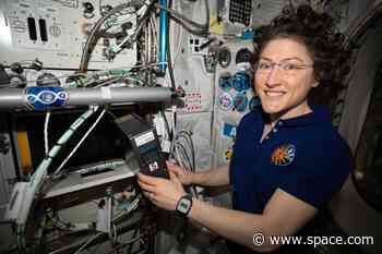 NASA astronaut Christina Koch celebrates her 300th day in space