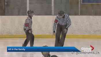 Father-son duo volunteer in support of Edmonton Minor Hockey Week