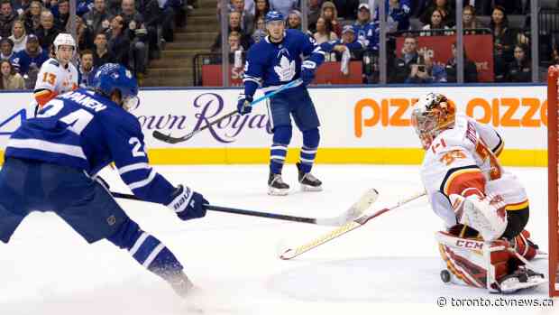 Rittich's 35-save performance powers Flames past Leafs 2-1 in a shootout