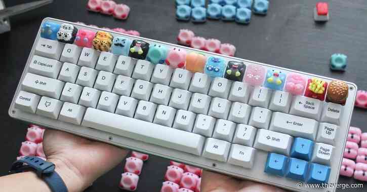 The artist putting tiny Kirby, waffles, and SpongeBob on your mechanical keyboard