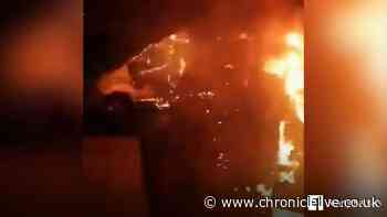 The terrifying moment Blyth dad jumped into burning van to save his home after arson attack