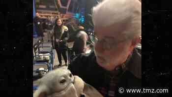 George Lucas Finally Meets Baby Yoda on Set of 'Mandalorian'