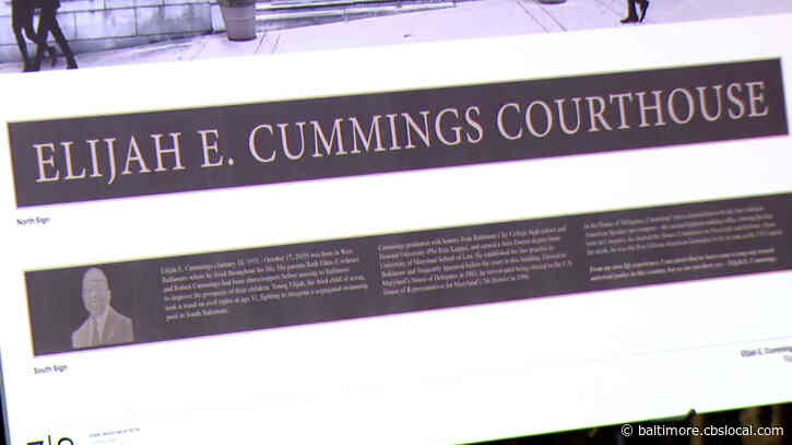 Young Unveils Design For Courthouse East Plaque Honoring Late Rep. Elijah Cummings