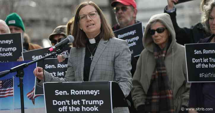 Utah progressives and nonpartisan groups call for fair Senate impeachment trial during rally