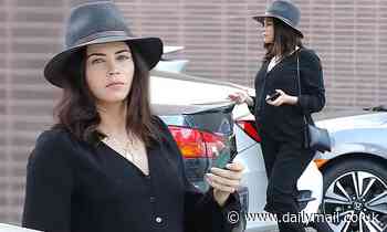 Jenna Dewan is one stylish mom-to-be as she dresses up her bump in button down jumpsuit