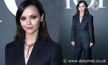 Christina Ricci attends the Dior Homme fashion show in Paris
