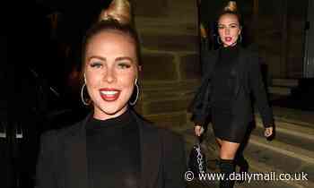 Love Island's Gabby Allen  reveals her enviable legs in bodycon dress and knee-high boots