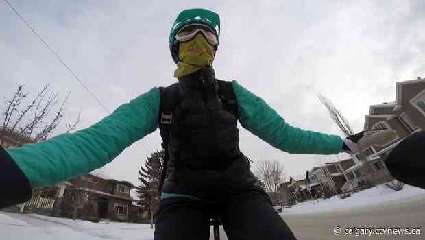 'I've definitely gotten some looks': Extreme cold warnings not enough to keep a Calgary cyclist from her bike