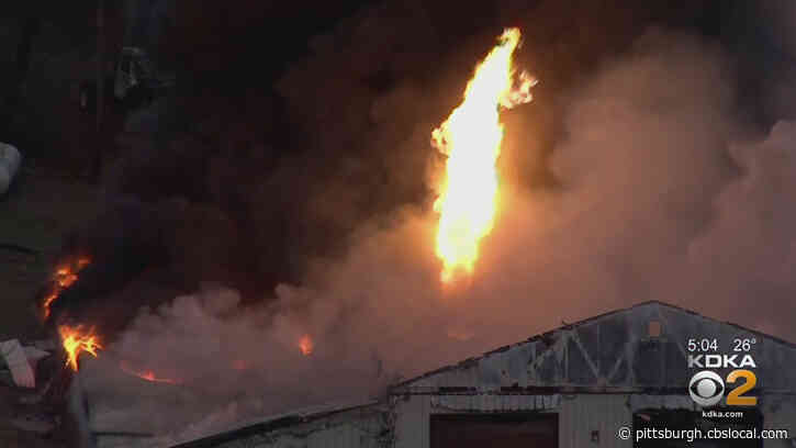 Crews Battling Flames, Thick Smoke After Trailer Explodes In Westmoreland Co.