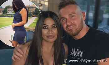 Pregnant Cyrell Paule cosies up to Eden Dally as the pair enjoy date night in Sydney