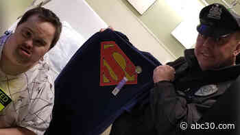 Cop becomes superhero to disabled man in hospital