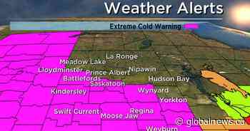 Extreme cold warning issued across southern portion of Saskatchewan