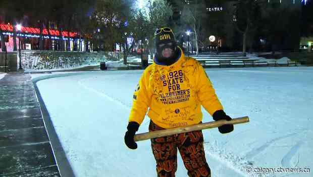 Skater Steve McNeil braves wind chill to raise funds for Alzheimer Society