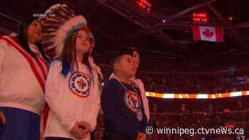 National anthem sung in Ojibwa at Winnipeg Jets game