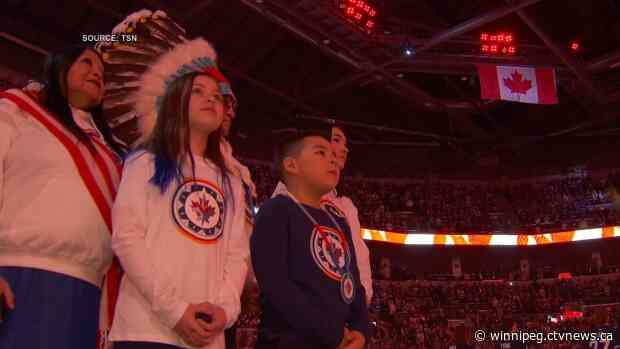 National anthem sung in Ojibwa at Winnipeg Jets game