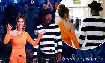 Cheryl flaunts her sensational curves in figure-hugging orange bodycon dress on The Greatest Dancer