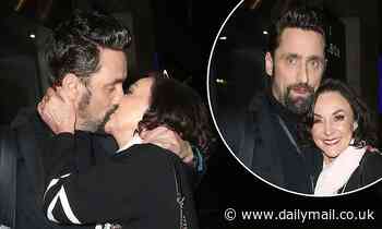 Shirley Ballas, 59, packs on the PDA as she kisses her toyboy beau Daniel Taylor, 47, in Birmingham