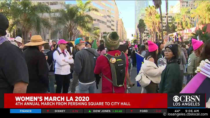 Thousands Rally In Downtown LA For 4th Annual Women’s March