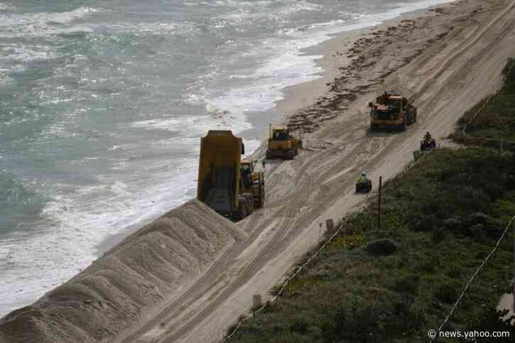US dumps huge amounts of sand on Miami Beach to tackle climate change erosion