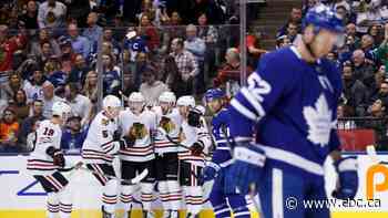 Maple Leafs fall out of playoff spot with blowout loss to Blackhawks