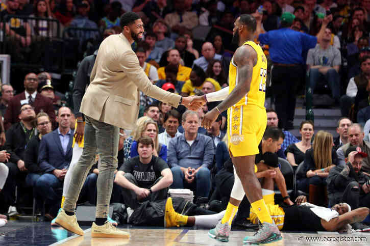 Anthony Davis misses fifth start; Lakers hope to get him on court for Boston