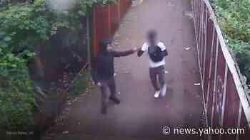 Teens filmed 'fist bumping' after stabbing man to death