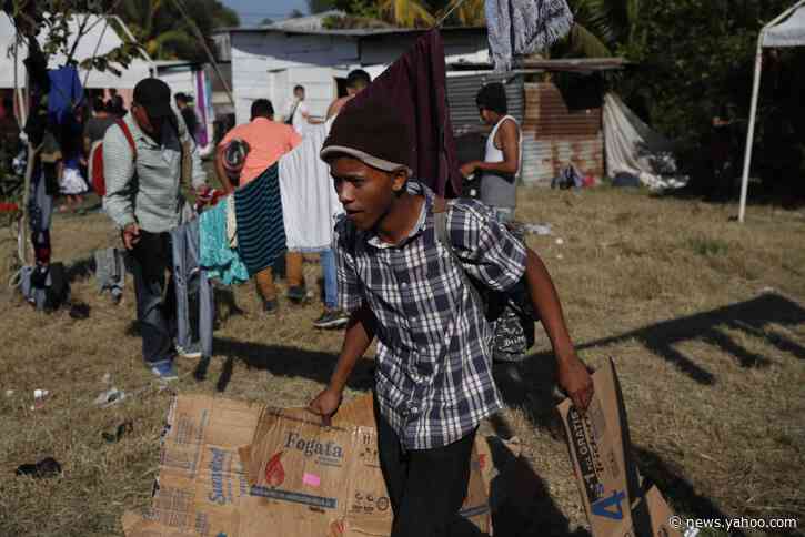 Thousands camp in Guatemala as Mexico blocks migrant path