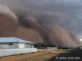 Incredible images show huge dust storm blanketing Australian towns     - CNET