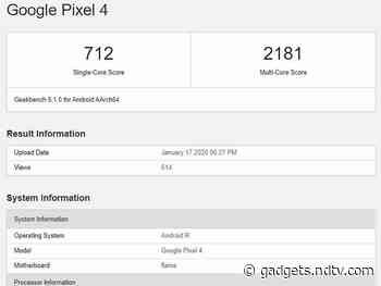 Android R Developer Preview Spotted Running on Google Pixel 4 on Geekbench