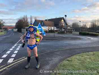 Speedo Mick stays in Warrington as part of 1000-mile charity walk