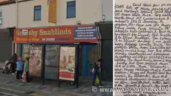 Man left shop workers confused after silently handing them a cryptic letter