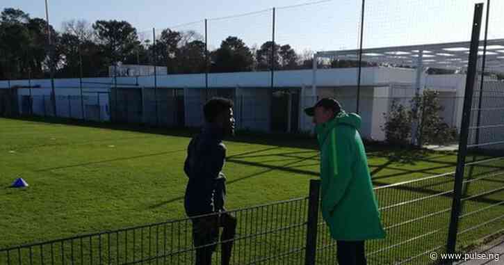 Super Eagles coach Gernot Rohr visits his Bordeaux to see Nigerian players Samuel Kalu and Josh Maja