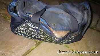Dead dog found in gym bag in York