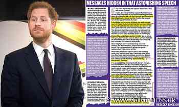 Were there hidden messages in Prince Harry's speech?
