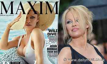 Pamela Anderson, 52, flaunts her famous cleavage in Maxim Australia