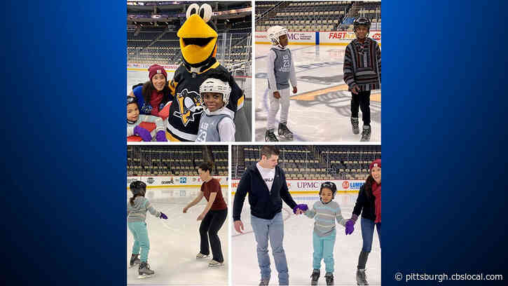With Help From The Pittsburgh Penguins, Pittsburgh Police Officers And Local Children Bond On Ice At PPG Paints Arena