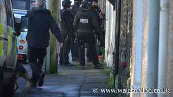 Armed police and negotiator close road in Briton Ferry