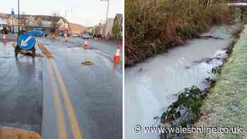 Why a section of the Swansea canal has turned white in colour
