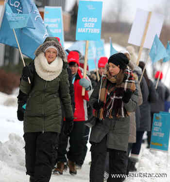 Catholic teachers hit the line