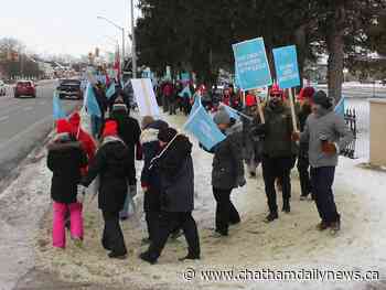 Area Catholic teachers take part in provincewide one-day strike