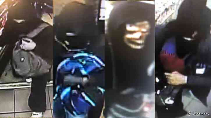 Four wanted in two east side robberies