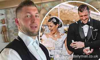 Tim Tebow gets a manicure and prays in behind the scenes look at wedding to Demi-Leigh Nel-Peters