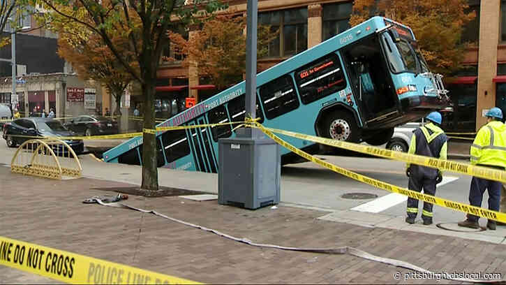 Cost To Remove Bus From Downtown Sinkhole Calculated At More Than $80K