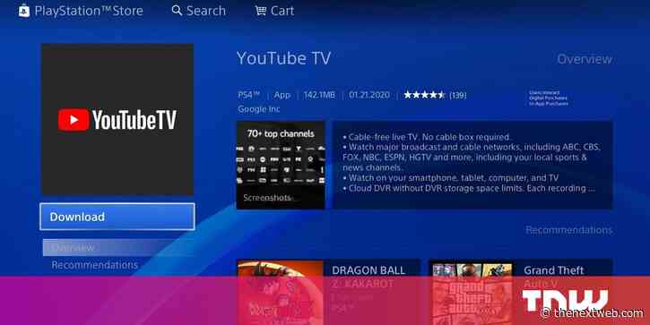 YouTube TV just debuted on the PS4, replacing Vue
