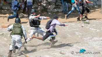 Migrants clash with Mexican troops at the Guatemala border